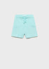 Mango Cotton shorts with elastic waist (Blue)